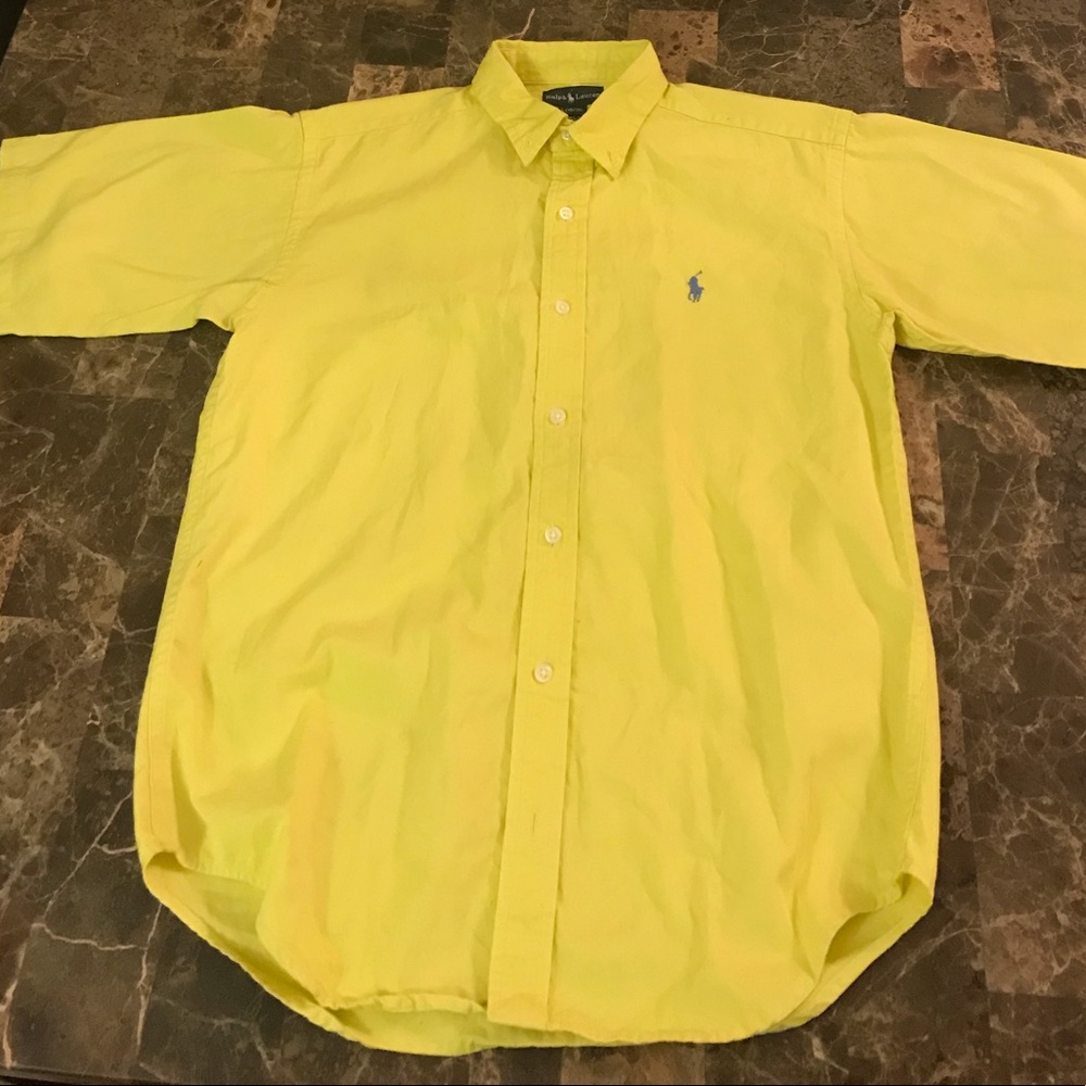 Ralph Lauren boys button down shirt size L 16-18